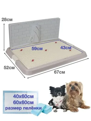 Туалет для собак под пеленку с глубоким бортом, решеткой и столбиком  53х45х16,5см ᐉ купить в Днепре, Киеве, Украине ≡ Цена, Отзывы || Сытая морда