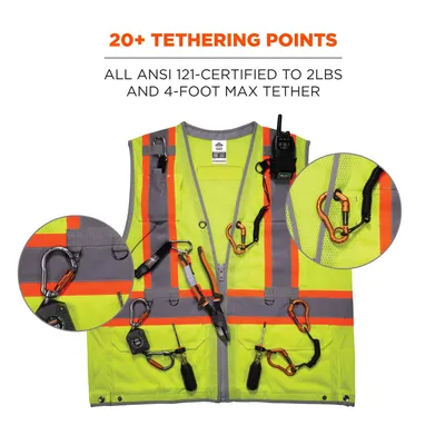 Hi Vis Tool Tethering Safety Vest Kit | Ergodyne