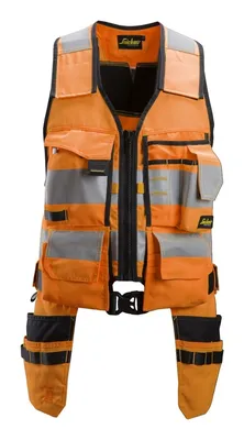 Hi-Vis Contractor's Tool Belt with Suspenders - Bucket Boss