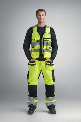 Snickers 4230 AllroundWork Hi-Vis Toolvest | Reflective clothing, Mens  outfits, Work wear