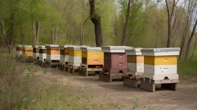 пчелиные ульи в лесу, виды пчелиных ульев с изображением, улей, пчела фон  картинки и Фото для бесплатной загрузки