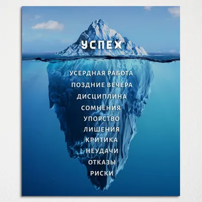 Постер Айсберг успеха, артикул poster_97603