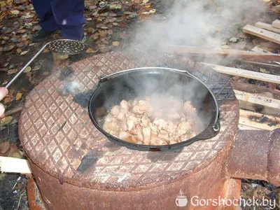 Настоящий узбекский плов в казане