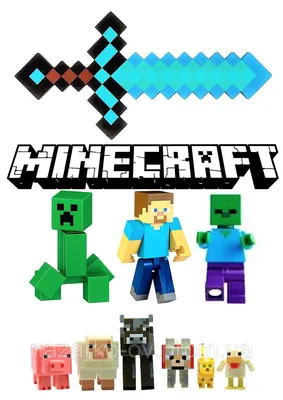 Вафельная картинка Minecraft на торт (ID#213214279), цена: 9 руб., купить  на Deal.by