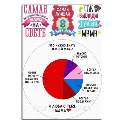 Картинка для торта \"Для мамы\" - PT100933 печать на сахарной пищевой бумаге