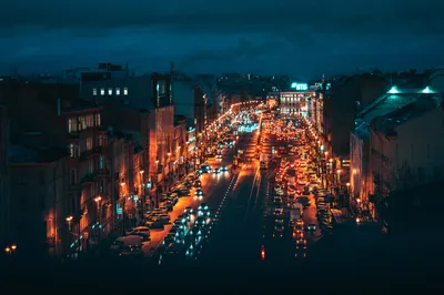 Фото вечернего Санкт-Петербурга. Адмиралтейский проспект