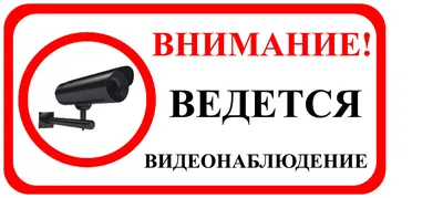 Внимание! Ведется видеонаблюдение 24х13 см