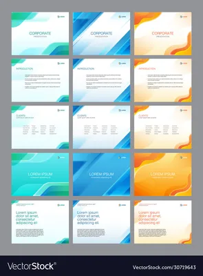 Ppt template Royalty Free Vector Image - VectorStock