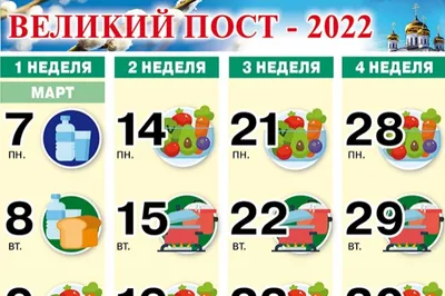 Великий пост в 2022 году начинается 7 марта — \"Моя Земля\"