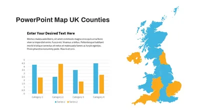 United Kingdom UK Counties Map PowerPoint Templates - SlideBazaar