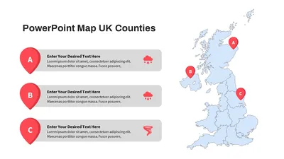 United Kingdom UK Counties Map PowerPoint Templates - SlideBazaar