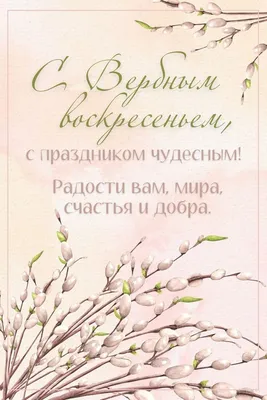 Лучшие открытки и душевные стихи в Вербное воскресенье для россиян 9 апреля  | Весь Искитим | Дзен