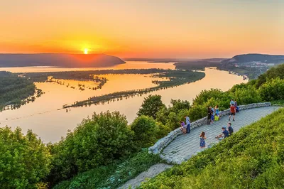 Красивая Самара. Панорама с \"Вертолётной площадки\" | Пикабу