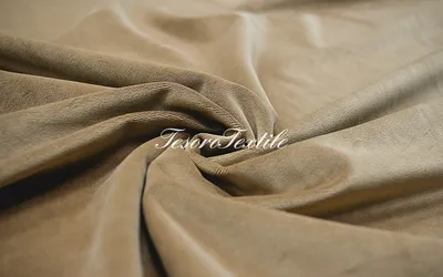 Ткань для штор Бархат VELOURS цвет бежево-песочный - Tesorotextile