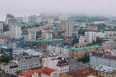 Фото: Владивосток с высоты птичьего полета. Фотограф Саид Аминов. Город.  Фотосайт Расфокус.ру