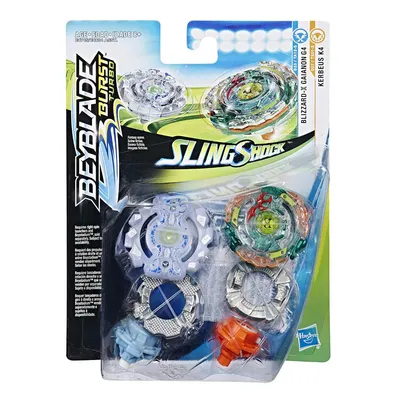 Волчки Blizzard-X Gaianon G4 и Kerbeus K4, SlingShock, BeyBlade Burst  Turbo, Hasbro [E4745]