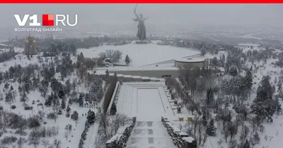 Высотный Волгоград зимой - полёт над городом-героем