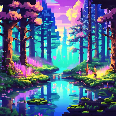 Fairy forest | Лес живопись, Лес иллюстрация, Волшебный лес