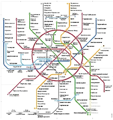 Схема, карта метро Москвы / Метрополитен