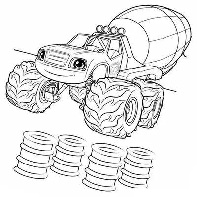 Монстр-трак Вспыш — раскраска для детей. Распечатать бесплатно.