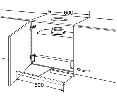 Встраиваемая вытяжка Франке телескопическая в шкаф 500 мм FTC532 L  3-скоростная