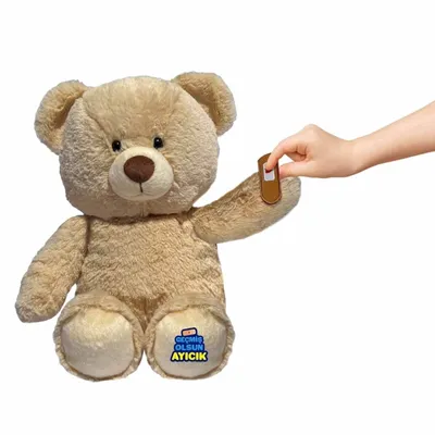 Мягкая игрушка ALR00101 Выздоравливай Медведь, бежевая - купить в Баку.  Цена, обзор, отзывы, продажа