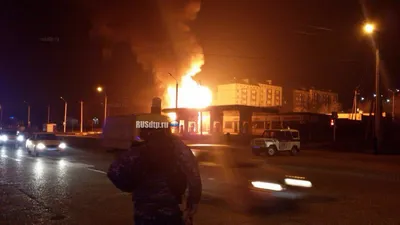 В Грозном горит центральный рынок «Беркат» // Видео НТВ