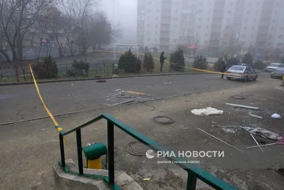 Ситуация около жилого дома в Ставрополе, где произошел взрыв гранаты | РИА  Новости Медиабанк