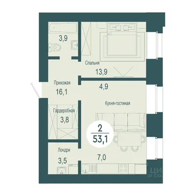 Купить 2-комнатную квартиру, 44.7 м² по адресу Красноярск, микрорайон  Зелёная Роща, улица Устиновича, 16, 4 этаж за 4 550 000 руб. в Домклик —  поиск, проверка, безопасная сделка с жильем в офисе Сбербанка.