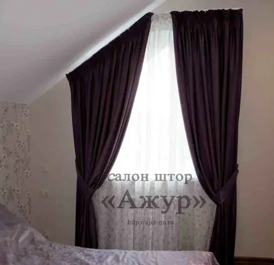 Inspiration and ideas for dressing an apex window with french door.  Gathered curtains held back with thick rope tiebacks. | Ev için, Ev  dekorasyonu, Ev dekoru