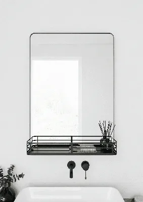 Зеркало в ванную с полочкой фото фото