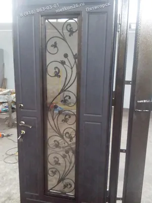 Металлическая дверь со стеклом ST-1758 - купить в Москве, цена 39000 руб.