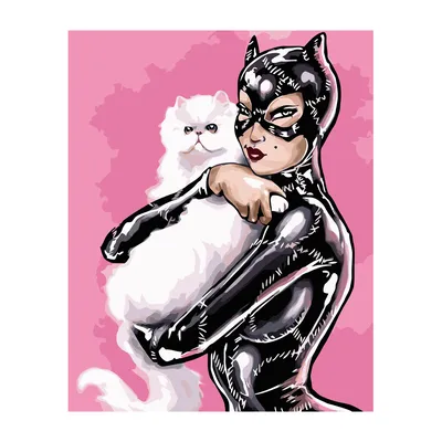 Ростовая фигура Женщина-кошка (Catwoman) 590х1650 мм - купить по выгодной  цене | Магазин шаблонов Принт100