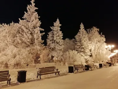 Зимняя уфа, снегопад, ночь» — создано в Шедевруме