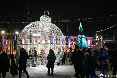 Зимний пейзаж в городе, ночной Томск. Фотография природы — Зима |  FotoNature.ru