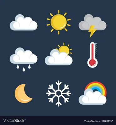 Установленные значки погоды Все значки для погоды с образцом пользы Для  печати, сети или мобильного вектора Eps 10 приложения Иллюстрация вектора -  иллюстрации насчитывающей снежок, прогноз: 150984250