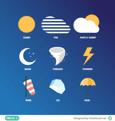 значки погоды - Поиск в Google | Weather icons, Weather symbols, Clip art